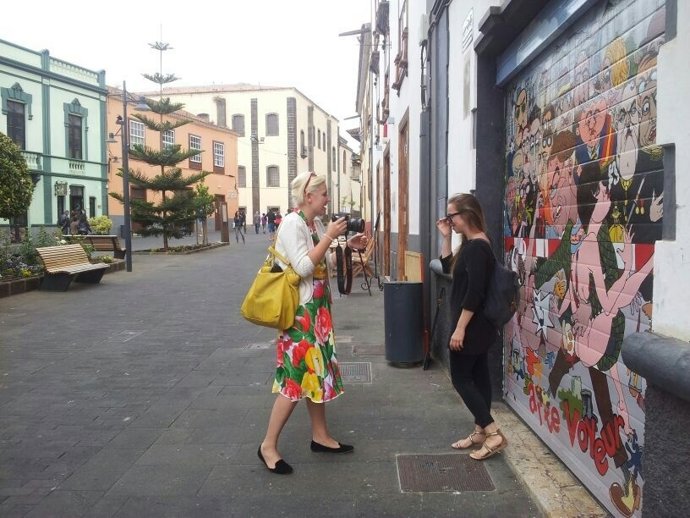 Periodistas del blog alemán "Travelletes" durante su estancia en Tenerife