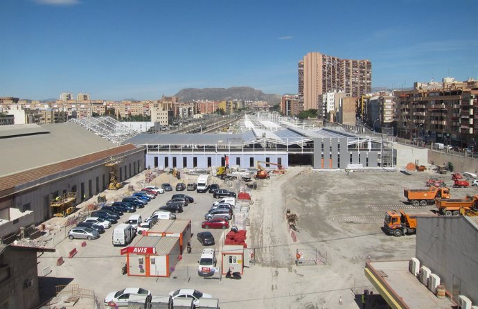 Obras de la nueva estación del AVE en Alicante