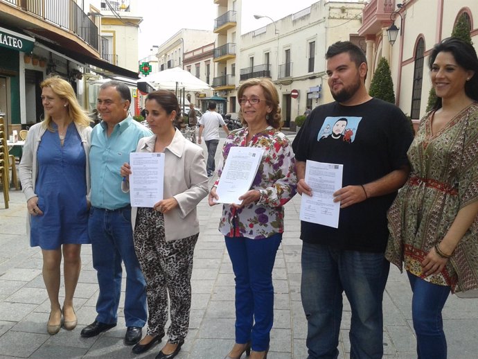 Los portavoces de PP, PA e IU en Alcalá de Guadaíra