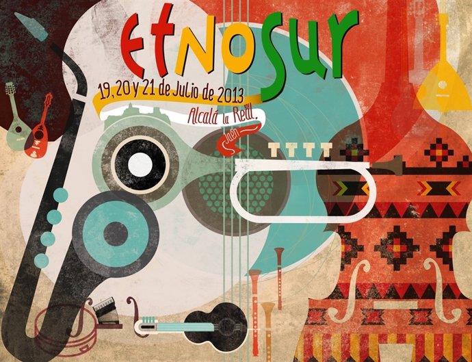 Cartel de Etnosur 2013, que se celebrará en Alcalá la Real (Jaén) en julio.