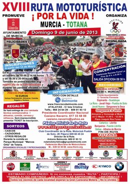 La XVIII Ruta Mototurística '¡Por la Vida!'