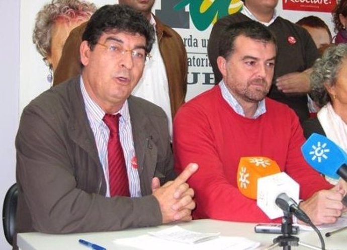 Diego Valderas, junto a Antonio Maíllo