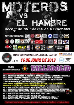 Cartel del evento solidario de motoristas