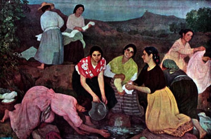 Cuadro De Las Lavanderas De Eugenio Hermoso