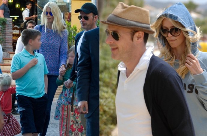 Claudia Schiffer junto a su marido Matthew Vaughn y sus tres hijos