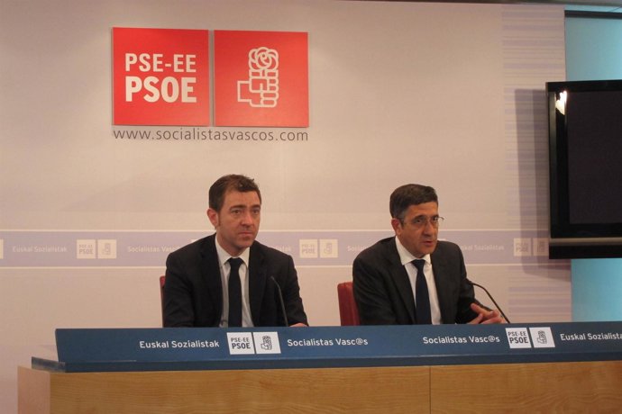 Roberto Jiménez  (PSN) y Patxi López (PSE)
