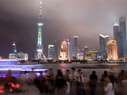 Ciudad de Shangai  de noche