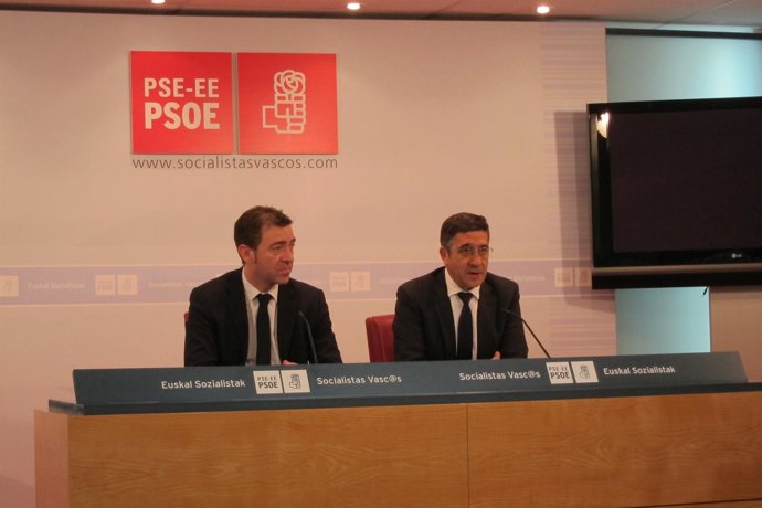 Patxi López (PSE) y Roberto Jiménez (PSN)