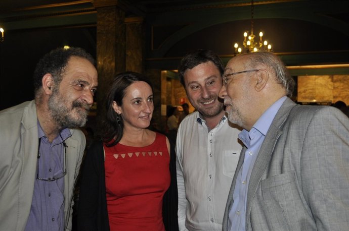 Antonio Pérez Lasheras, Ángela Labordeta, José Luis Soro y Eloy Fernández (CHA).