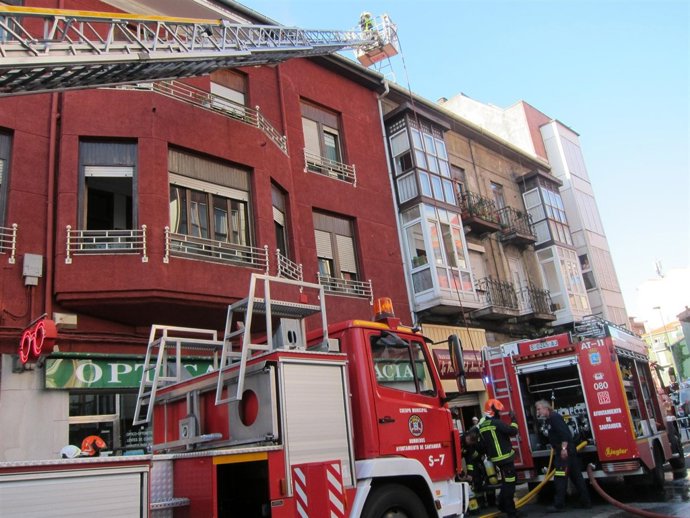 Incendio en la calle Cisneros