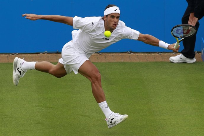 El Tenista Español Feliciano López En El Torneo De Queen's