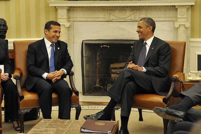 Los presidentes de Perú y EEUU, Ollanta Humala y Barack Obama, en la Casa Blanca