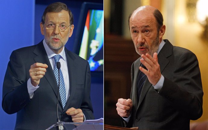 Mariano Rajoy y Alfredo Pérez Rubalcaba 