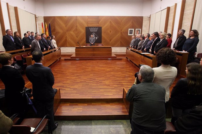Pleno del Ayuntamiento de Sabadell presidido por Joan Carles Sánchez (PSC)