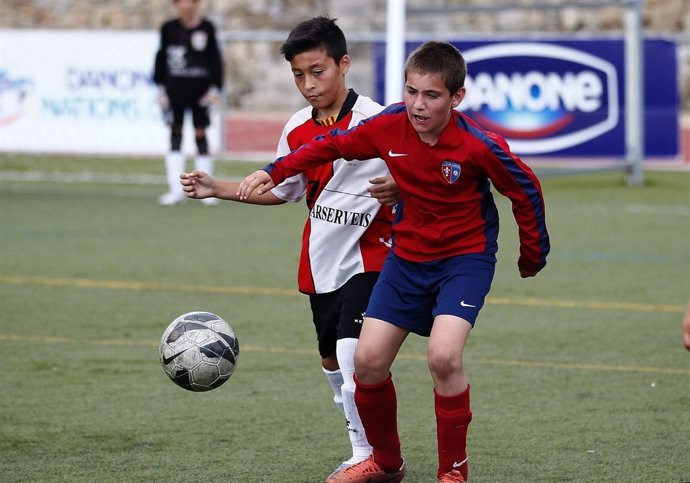 Partido de la Danone Nations Cup en Sant Feliu