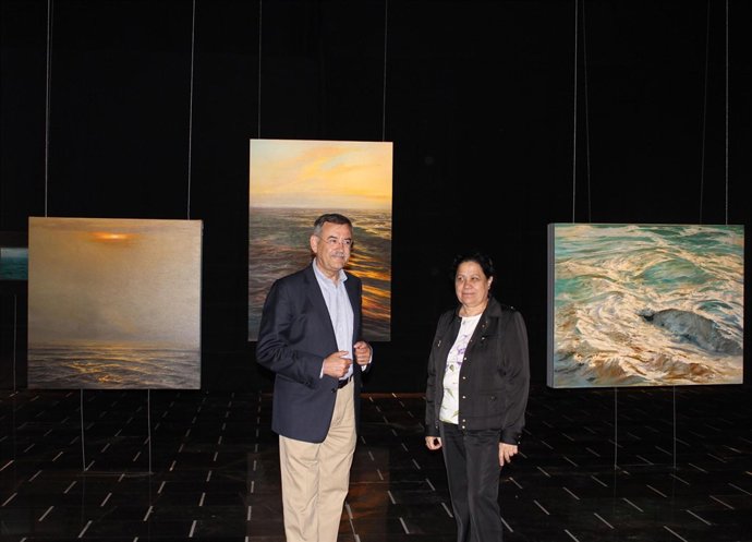 La presidenta del puerto, Manuela de Paz, y Enrique Pérez Santana.