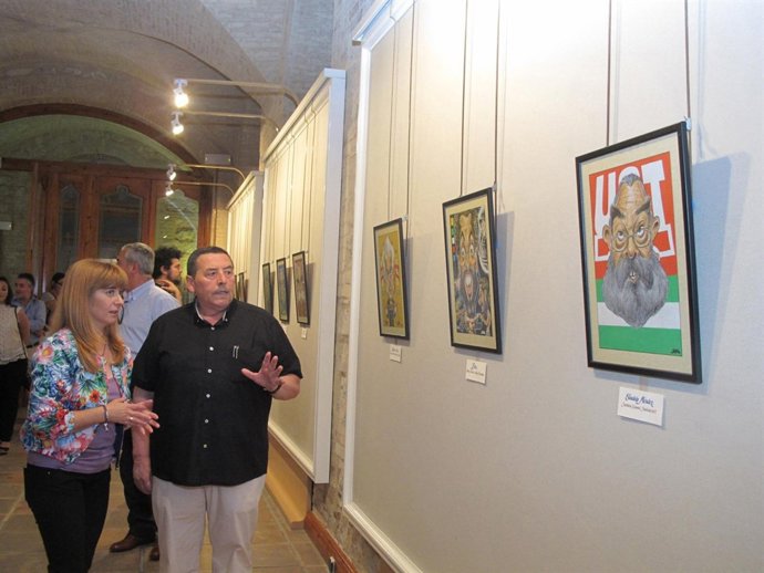 Inauguración de la exposición de caricaturas