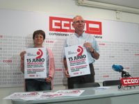 Rechazo "absoluto y frontal" de UGT a una bajada de impuestos y CC.OO. censura la "política de anuncios" de Diego