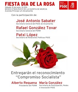 Cartel de la celebración en Alcantarilla este sábado de la Fiesta de la Rosa