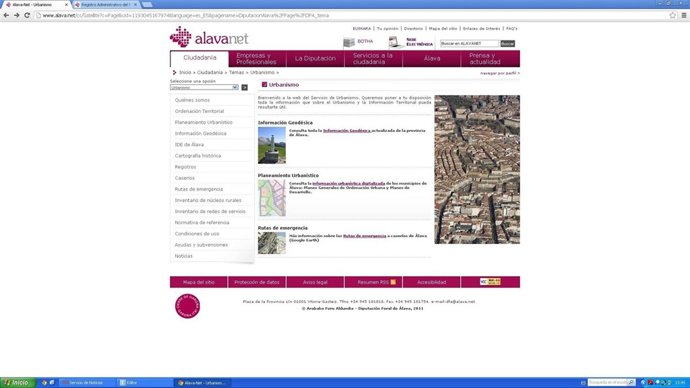 IMAGEN DEL NUEVO CONTENIDO WEB DE LA DIÙTACIÓN DE ALAVA