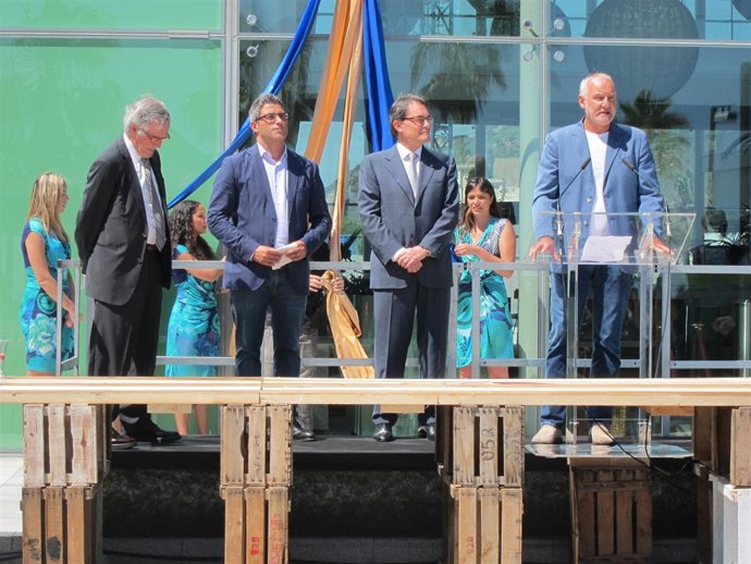 X.Trias, M.Jadraque, A.Mas y T.Meyer en la inauguración de la sede de Desigual