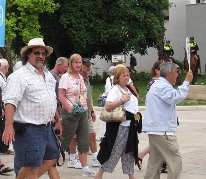 Turistas extranjeros en Málaga