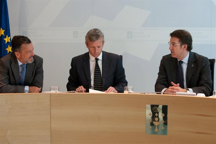 Feijóo, Rueda y Hernández en el Consello de la Xunta