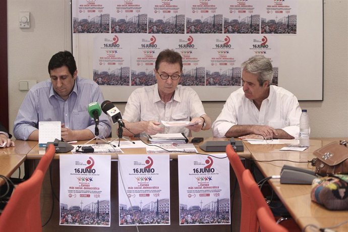 Secretarios generales de UGT Madrid, CCOO Madrid y USO Madrid 