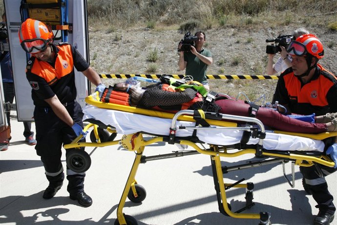 Simulacro de accidente de Tráfico