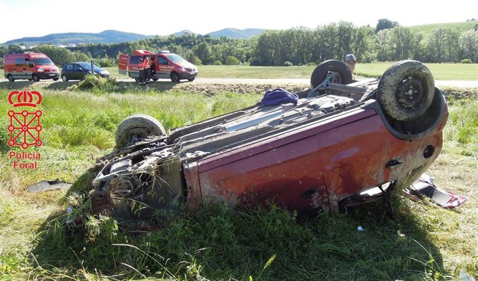 El vehículo accidentado.