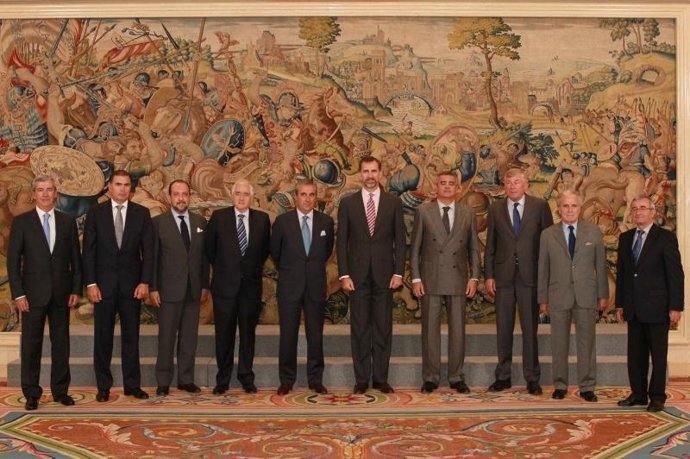 El Príncipe recibe a una delegación de navieros europeos