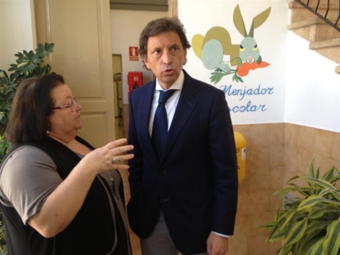 Isern en el colegio de Es Vivero