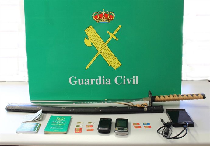 Artículos decomisados por la Guardia Civil