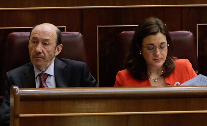 Alfredo Pérez Rubalcaba y Soraya Rodríguez