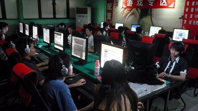 Cibercafé en Guangzhou, China 