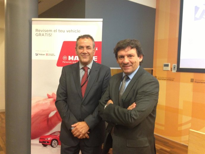El dir.De Trànsit J.J.Isern y el dir. De Mapfre Catalunya F.Martínez
