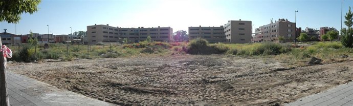 Panorámica del solar limpiado por el Ayuntamiento de Laguna.