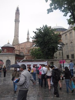 Turistas en Estambul