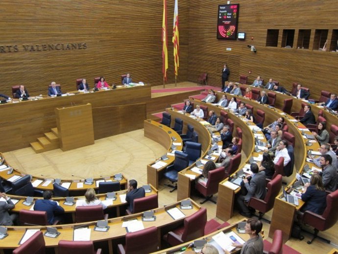 Momento de la votación en las Corts
