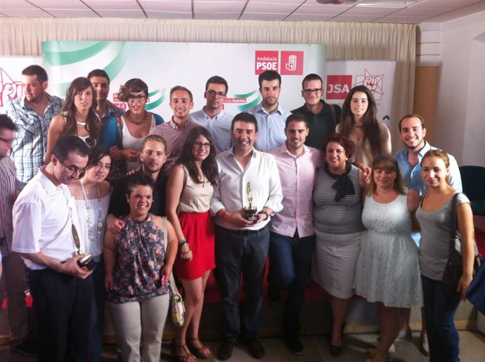 Mario Jiménez en la entrega de premios de las JSA