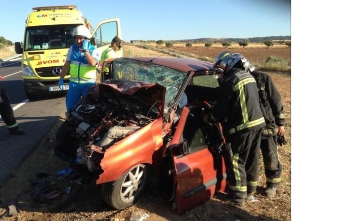 Imagen del turismo tras la colisión