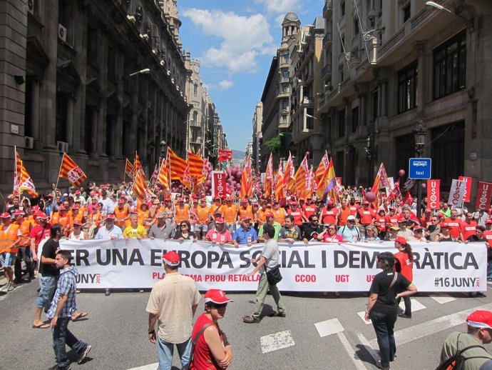 Manifestación contra las políticas de austeridad de la UE