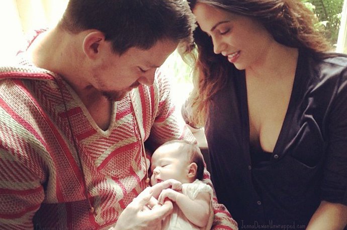 Channing Tatum junto a su esposa Jenna Dewan, y su pequeña Everly
