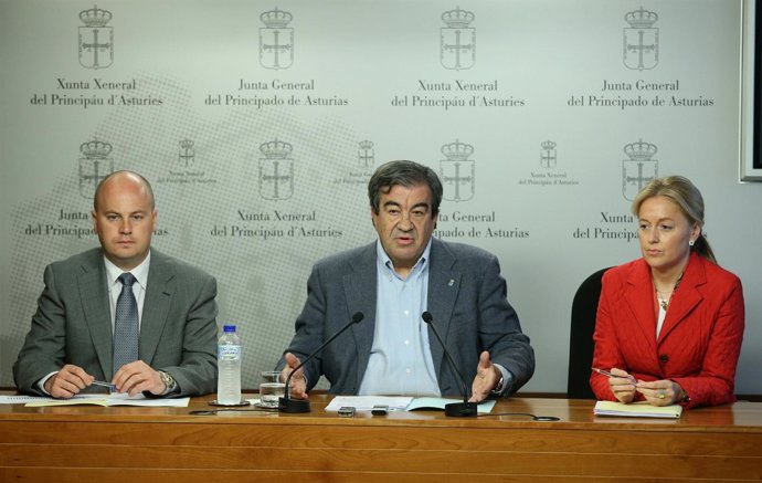 Juan ramón Campo, Francisco Álvarez-cascos y Cristina Coto.
