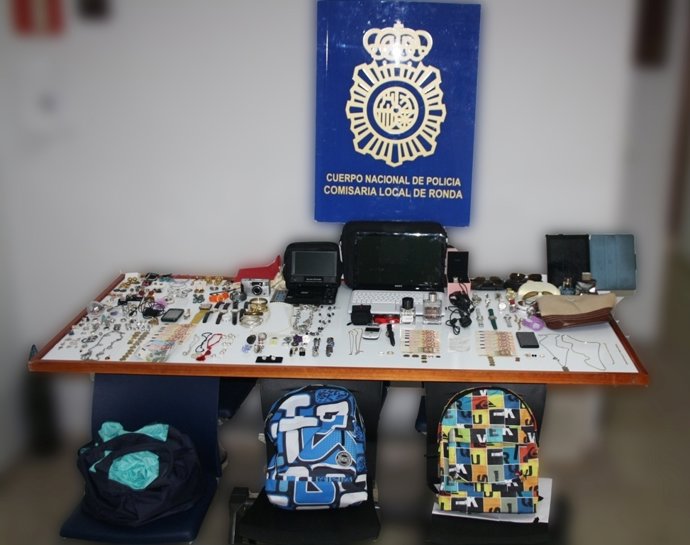 Objetos robados en una casa de Ronda
