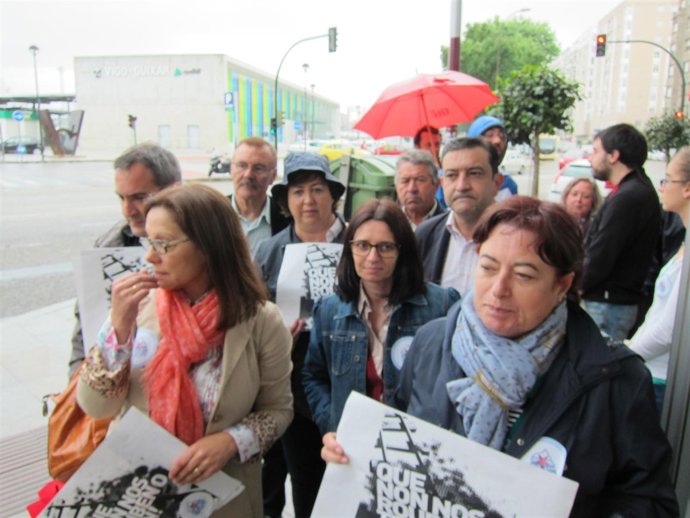 Acto del BNG en Vigo sob re el tren.