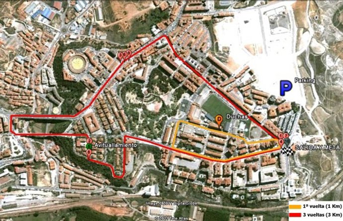 Plano del circuito de la Carrera 10K.