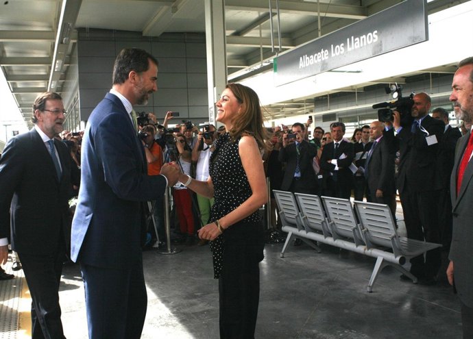 Cospedal y Principe Felipe inauguración AVE Alicante