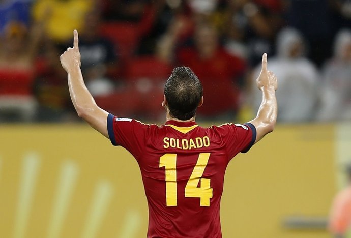 Roberto Soldado con la selección española