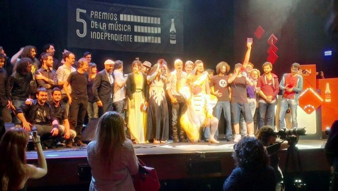 Galardonados en los V Premios de la Música Independiente